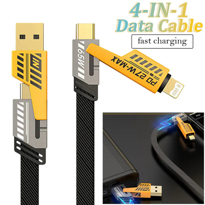 V999 5-in-1 Fast Charging & Data Cable for All Devices – Multi-Mode USB Cable
