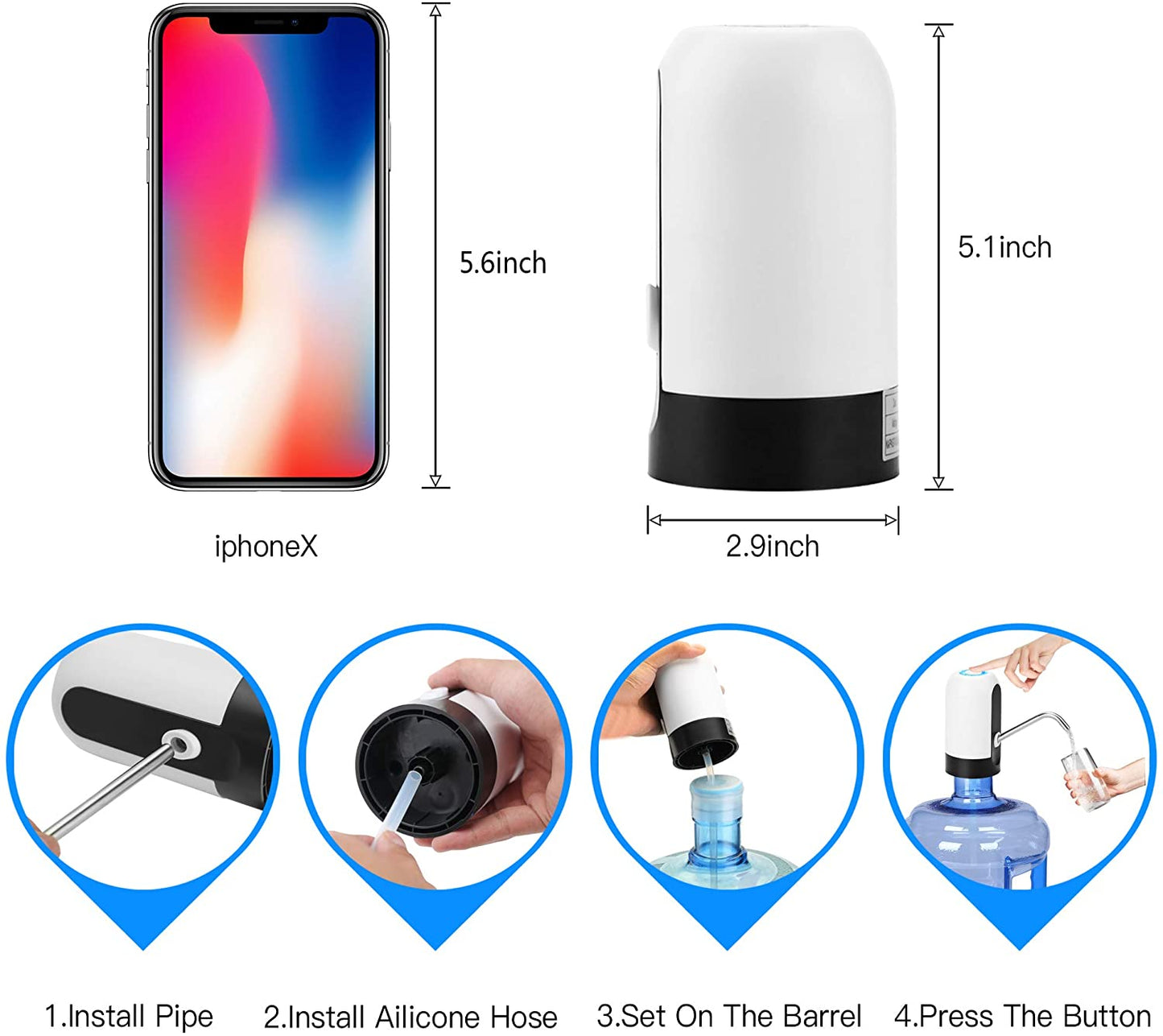 New Trendy Automatic Electric USB Water Pump Dispenser Device