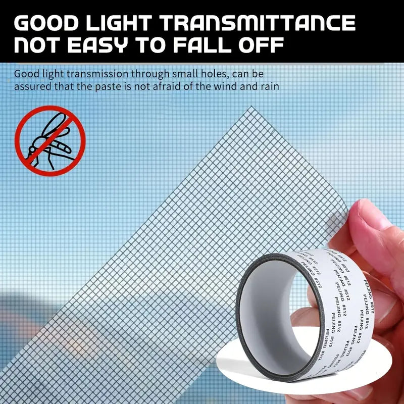 Self-Adhesive Window Screen Repair Tape | Fix Holes & Tears | Anti-Mosquito Mesh Patch