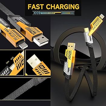 V999 5-in-1 Fast Charging & Data Cable for All Devices – Multi-Mode USB Cable