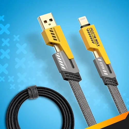 V999 5-in-1 Fast Charging & Data Cable for All Devices – Multi-Mode USB Cable