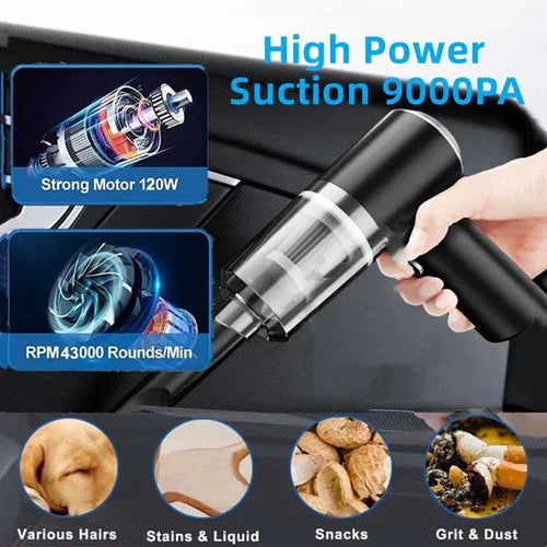 Imported Cordless 3-in-1 Rechargeable Vacuum Cleaner and Blower - Cleans up every corner of your Home and Car
