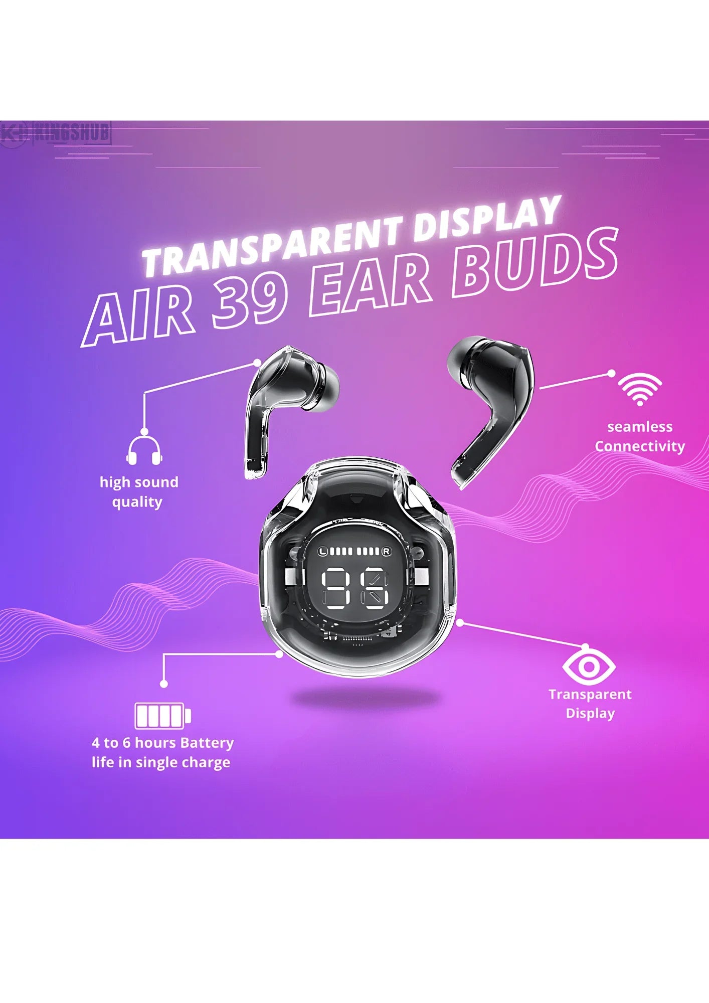 Air 39 Transparent Wireless Gaming Earbuds