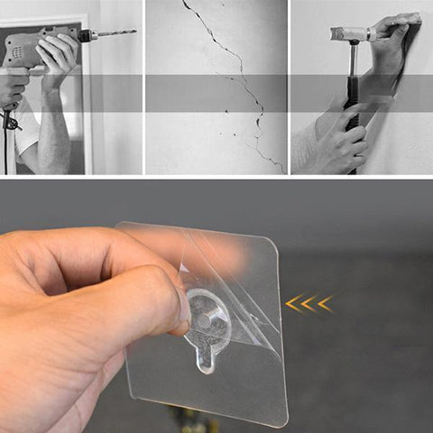 (Pack of 20) Punch-Free Self-Adhesive Screw Wall Hooks | Heavy-Duty Hooks for Home & Outdoor Use