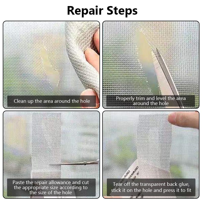 Self-Adhesive Window Screen Repair Tape | Fix Holes & Tears | Anti-Mosquito Mesh Patch