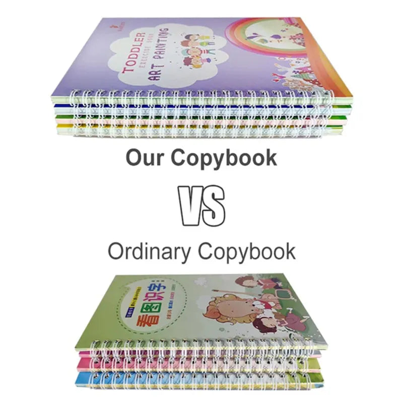 Mega Sale Offer - Kids Reusable Practice Book (4 Books + 1 Pen + 1 Grip & 10 Refills)