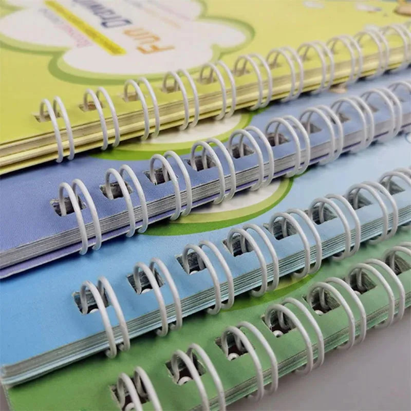 Mega Sale Offer - Kids Reusable Practice Book (4 Books + 1 Pen + 1 Grip & 10 Refills)