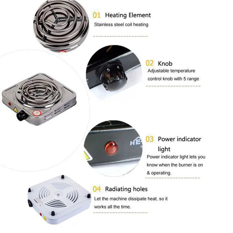 Portable Mini Electric Stove for Quick Cooking & Heating