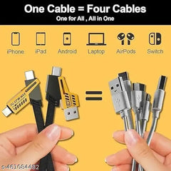 V999 5-in-1 Fast Charging & Data Cable for All Devices – Multi-Mode USB Cable