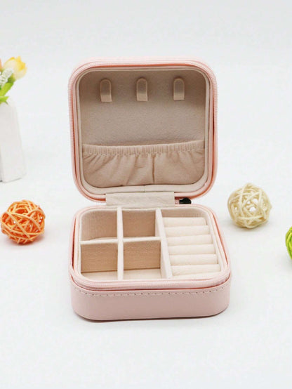 Leather Jewelry Storage Box – Organizer Stand for Earrings, Rings, & Cosmetics | Elegant Beauty Container