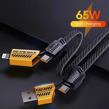 V999 5-in-1 Fast Charging & Data Cable for All Devices – Multi-Mode USB Cable