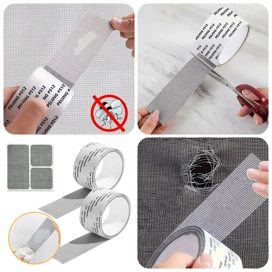 Self-Adhesive Window Screen Repair Tape | Fix Holes & Tears | Anti-Mosquito Mesh Patch