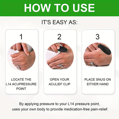 Original Li4 Acupressure Clip | Wearable Sugar Control, Stress & Headache Relief Hand Pressure Point Tool
