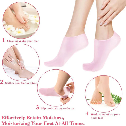 Silicone Moisturizing Socks - High Quality & Long Lasting