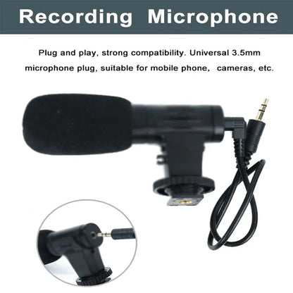 All-in-One Vlogging Kit with Tripod, Microphone & LED Light – Universal Smartphone & Camera Video Making Setup for YouTube, TikTok, Reels & Live Streaming