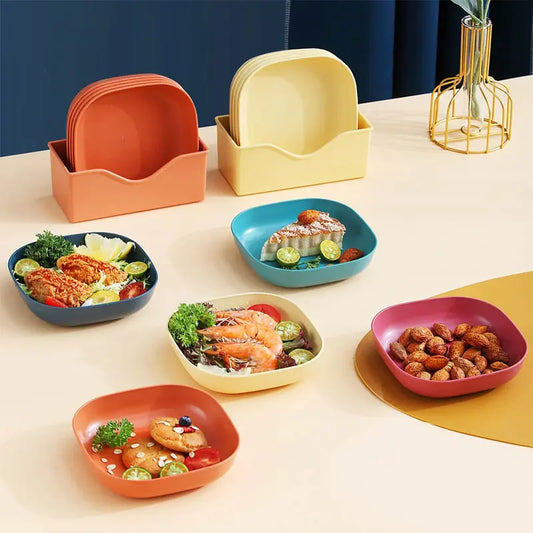 Buy 5 Get 5 Free Sale Offer - Imported 10 Pcs Set of Dish Plates with Free Holder
